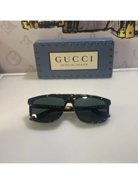 New Gucci Green Square Men\'s Sunglasses  GG1039S 002 as seen on Rihanna main image 10